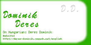 dominik deres business card